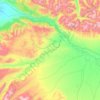 Mappa topografica Чаган-Узунское сельское поселение, altitudine, rilievo