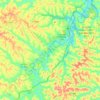Mappa topografica Grayson Lake, altitudine, rilievo