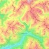 Mappa topografica Bourg-Saint-Maurice, altitudine, rilievo