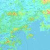Mappa topografica 惠阳区, altitudine, rilievo