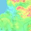 Mappa topografica Gonnesa, altitudine, rilievo