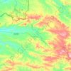 Mappa topografica Aroche, altitudine, rilievo