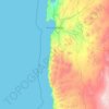 Mappa topografica Antofagasta, altitudine, rilievo