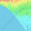 Mappa topografica Santa Monica, altitudine, rilievo