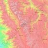 Mappa topografica Parque Nacional Huascarán, altitudine, rilievo