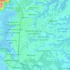 Mappa topografica Região de Laranjeiras, altitudine, rilievo