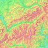 Mappa topografica Valais, altitudine, rilievo