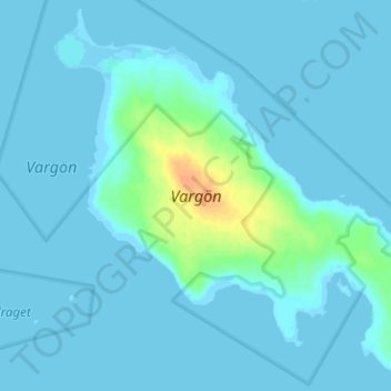 Mappa topografica Vargön, altitudine, rilievo