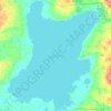 Mappa topografica Lough Neagh, altitudine, rilievo