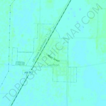 Mappa topografica Swifton, altitudine, rilievo