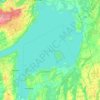 Mappa topografica Lake Simcoe, altitudine, rilievo
