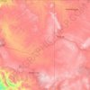 Mappa topografica Apache County, altitudine, rilievo