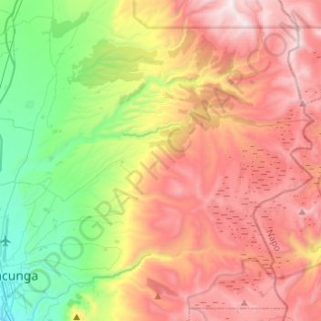 Mappa topografica Alaques, altitudine, rilievo