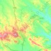 Mappa topografica Montemolín, altitudine, rilievo