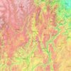 Mappa topografica 凉山彝族自治州, altitudine, rilievo