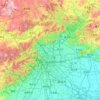 Mappa topografica Pechino, altitudine, rilievo