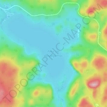 Mappa topografica Petit lac Wayagamac, altitudine, rilievo