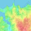 Mappa topografica Saint-Lunaire, altitudine, rilievo