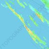 Mappa topografica Dugi otok, altitudine, rilievo