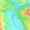 Mappa topografica Popoli Terme, altitudine, rilievo