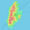 Mappa topografica Isola di Capraia, altitudine, rilievo