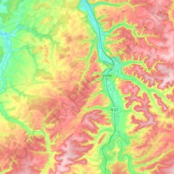Mappa topografica 52300, altitudine, rilievo