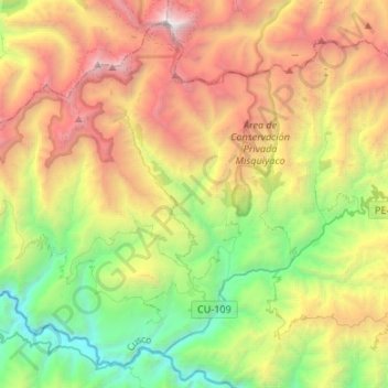 Mappa topografica Mollepata, altitudine, rilievo