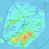 Mappa topografica 厦门岛, altitudine, rilievo