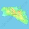 Mappa topografica Menorca, altitudine, rilievo