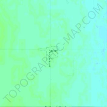 Mappa topografica Radium, altitudine, rilievo