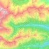Mappa topografica Groscavallo, altitudine, rilievo
