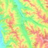 Mappa topografica Ordan-Larroque, altitudine, rilievo