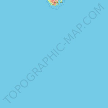 Mappa topografica Huon Valley, altitudine, rilievo