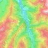 Mappa topografica Etsaut, altitudine, rilievo