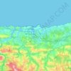 Mappa topografica Costa Occidental, altitudine, rilievo