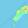 Mappa topografica Zona Especial de Conservação dos Ilhéus do Porto Santo, altitudine, rilievo