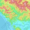 Mappa topografica Serchio, altitudine, rilievo