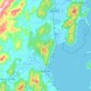 Mappa topografica Biguaçu, altitudine, rilievo
