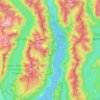 Mappa topografica Indian Arm Provincial Park, altitudine, rilievo