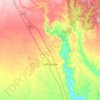 Mappa topografica Lethbridge, altitudine, rilievo