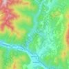 Mappa topografica Waterbury, altitudine, rilievo