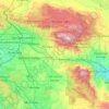 Mappa topografica San Bernardino National Forest, altitudine, rilievo