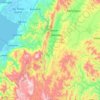 Mappa topografica Tenom, altitudine, rilievo