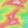 Mappa topografica Riserva Naturale Sasso Malascarpa, altitudine, rilievo