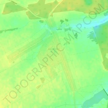Mappa topografica Денятино, altitudine, rilievo