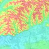 Mappa topografica Moissac, altitudine, rilievo