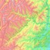 Mappa topografica 汶川卧龙特别行政区, altitudine, rilievo
