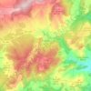 Mappa topografica Pontons, altitudine, rilievo
