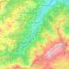 Mappa topografica Val-d'Illiez, altitudine, rilievo