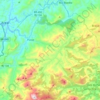 Mappa topografica Posse, altitudine, rilievo